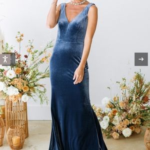 Revelry Dakota Velvet Dress - Bridesmaid Dress - Color: Emerald - Size 8